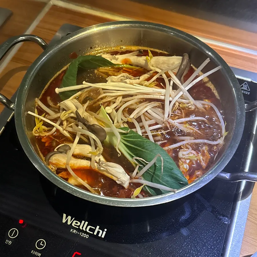 Added potato dumplings, glass noodles, and fried tofu pouch