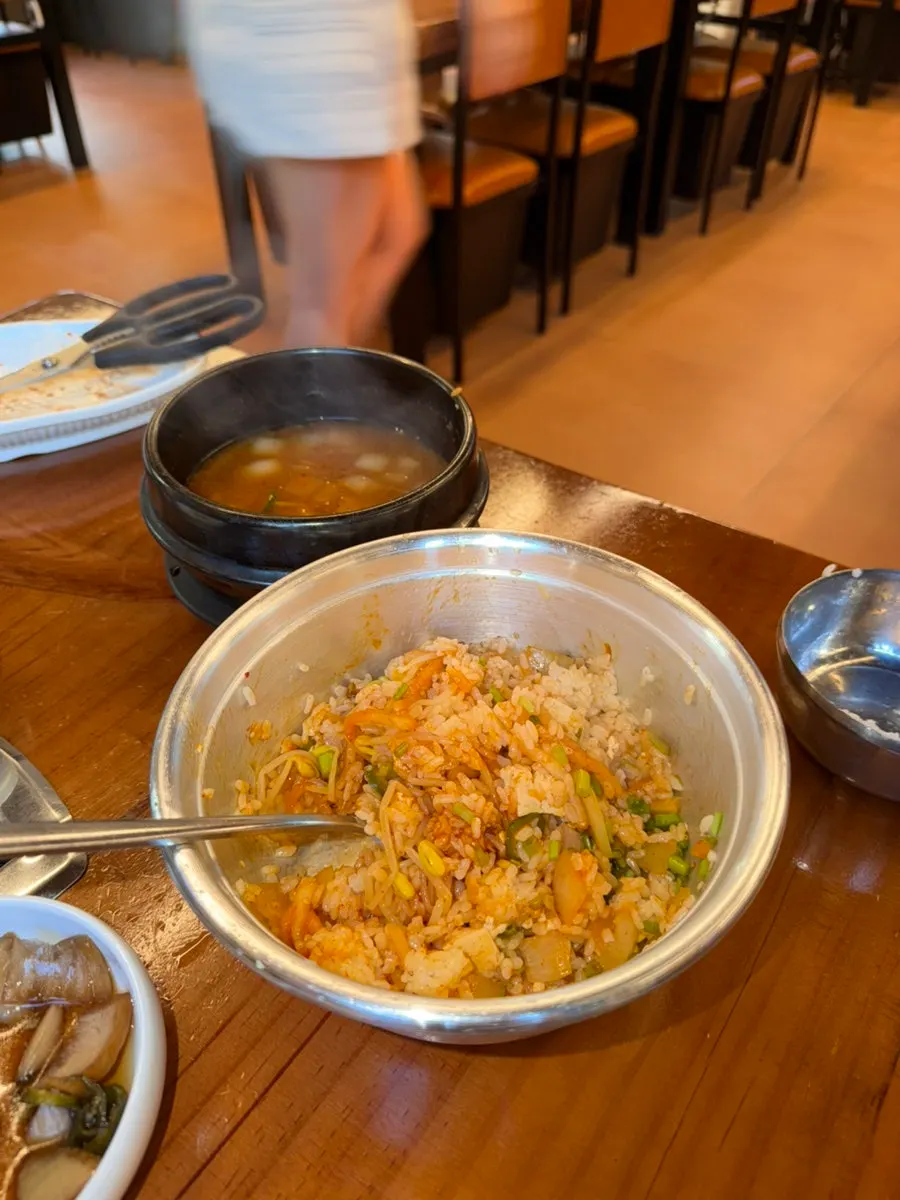 미나리 비빔밥과 된장찌개 마무리 식사