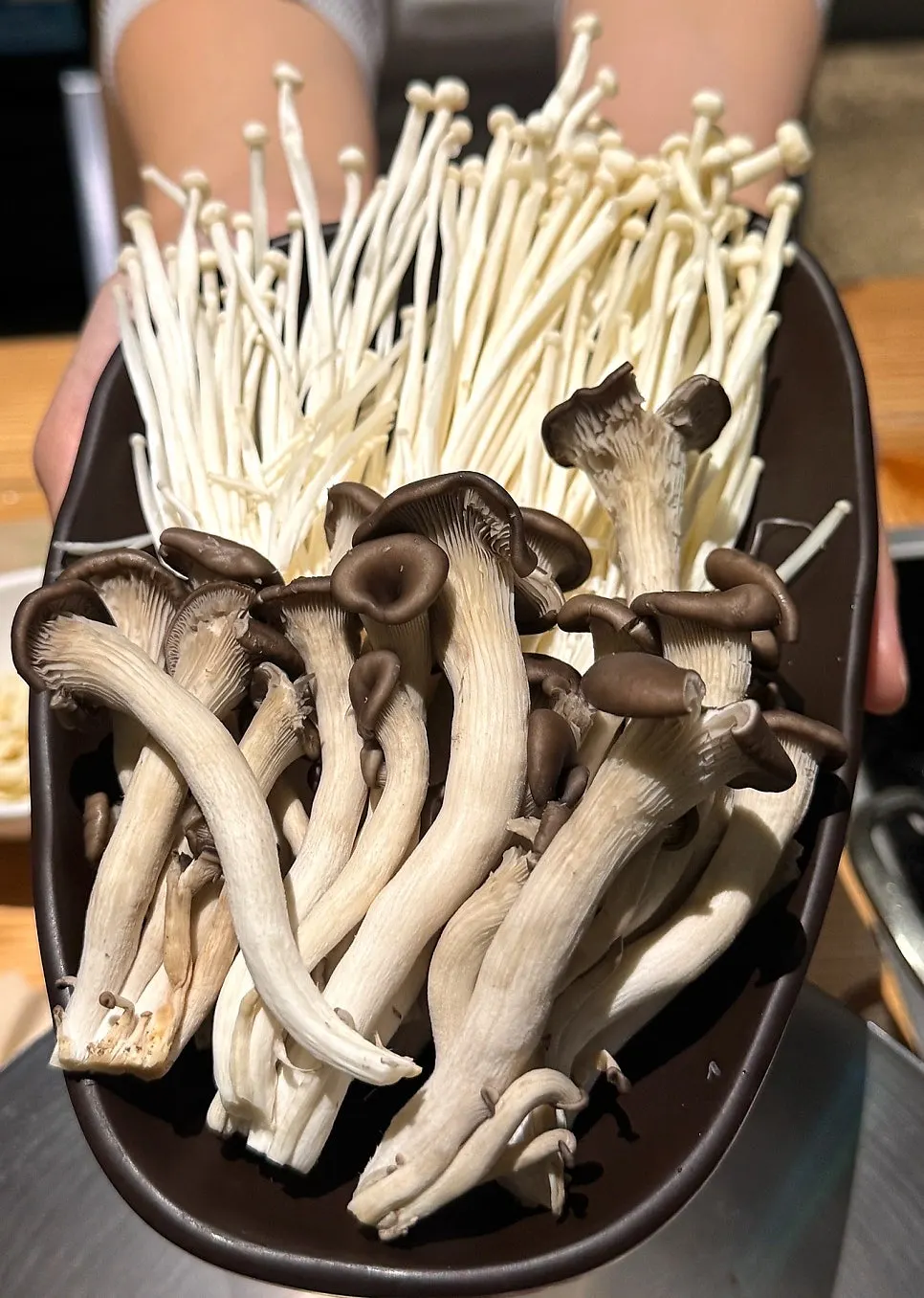 Generous extra mushroom noodles at Nahonsha