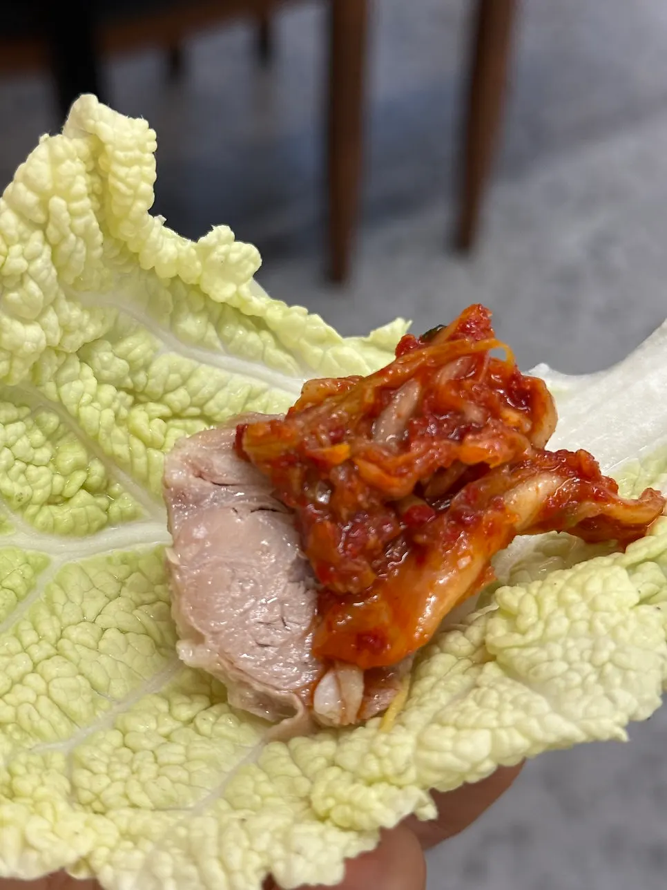 식사를 마친 평이담백 뼈칼국수 본점 테이블