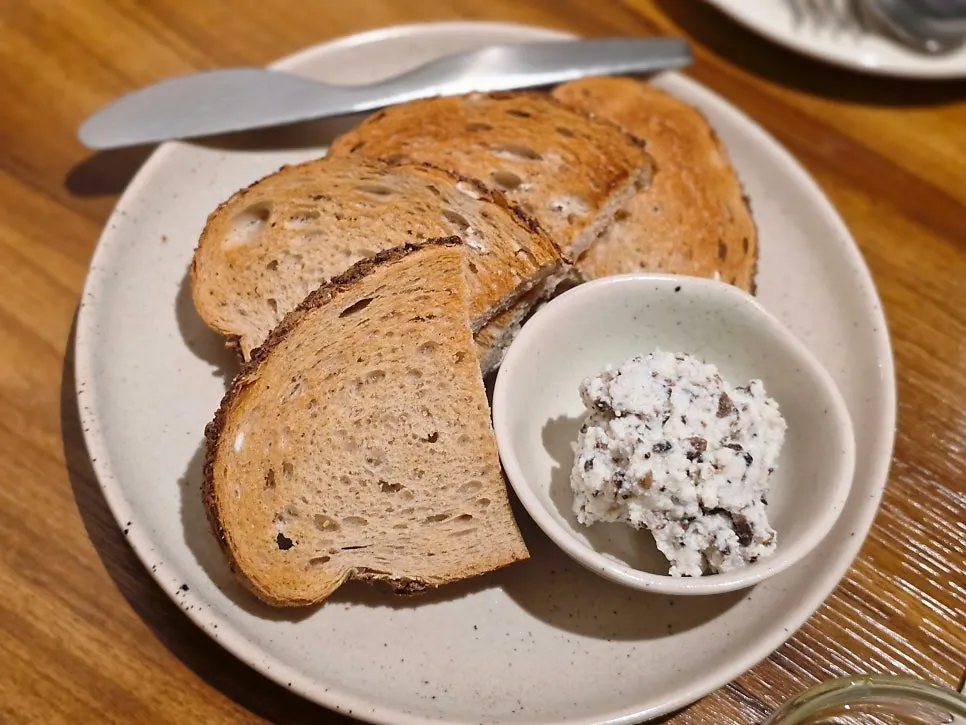 Food served on the table at Riike
