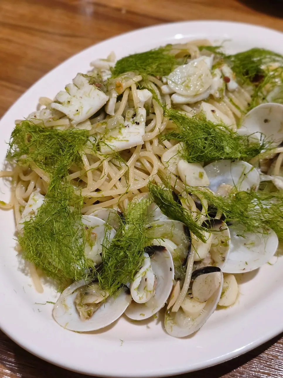 Gamtae vongole pasta loaded with clams