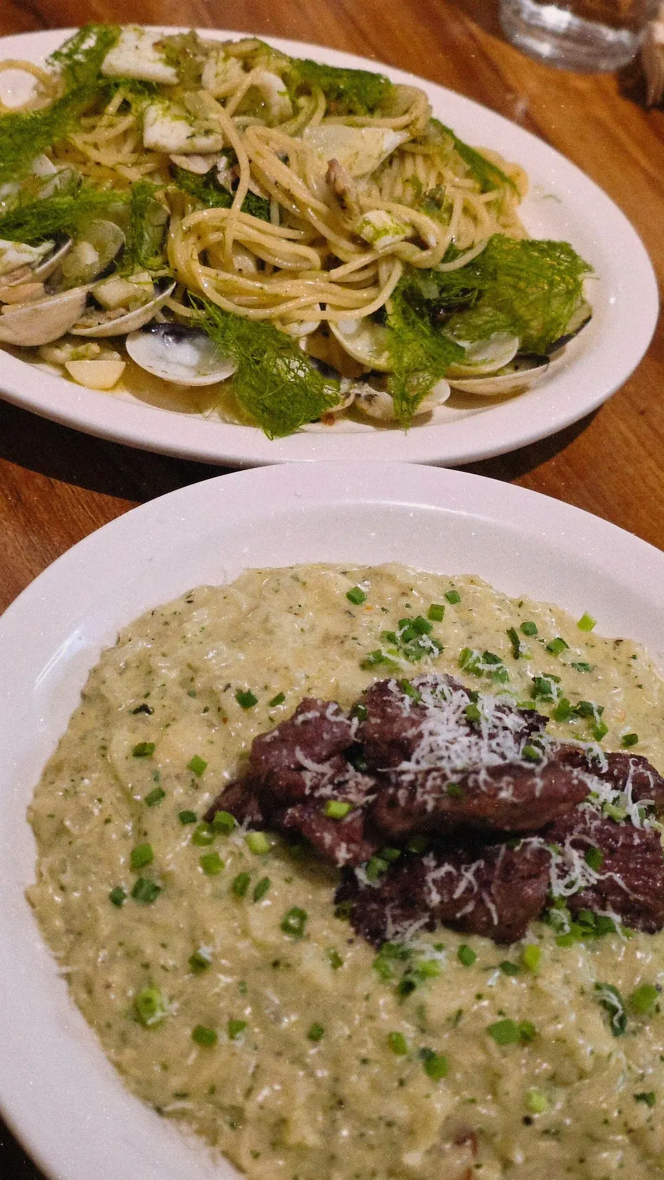 A nearly empty plate of Riike's risotto
