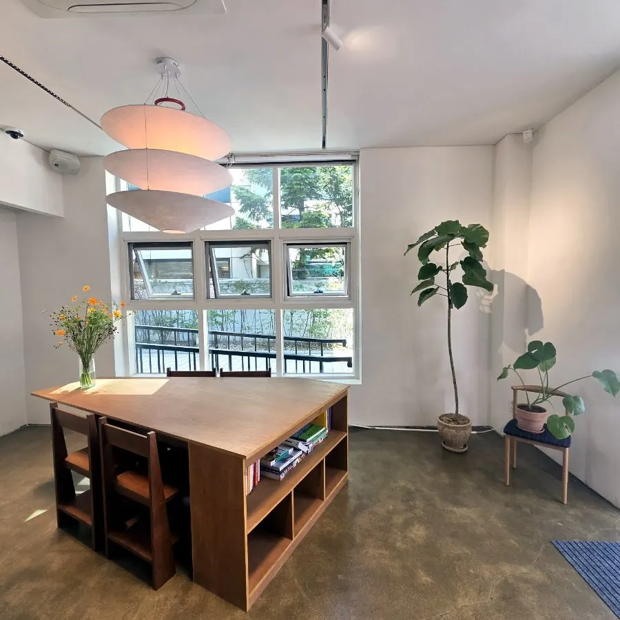 Wood interior with soft lighting