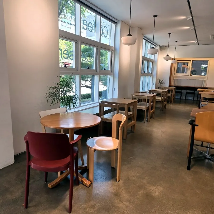 Café interior with a warm atmosphere