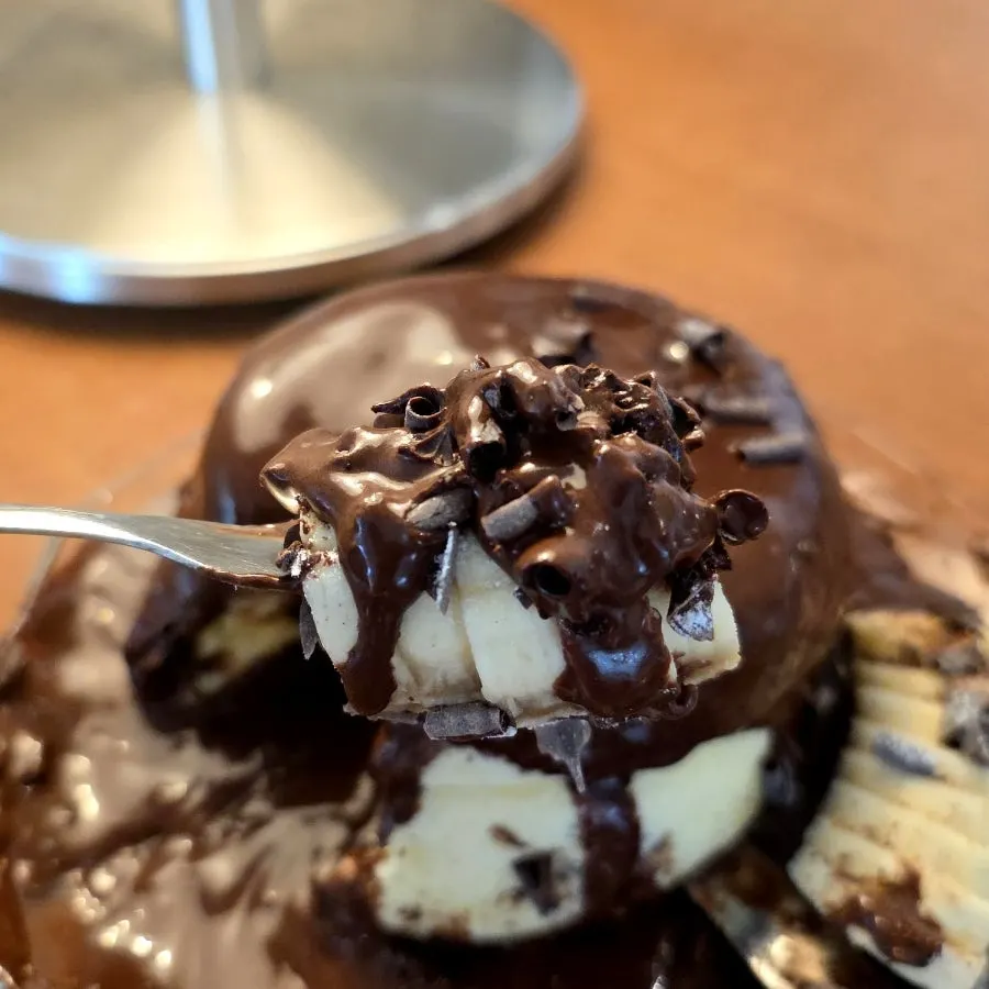 Soft and fluffy chocolate banana soufflé