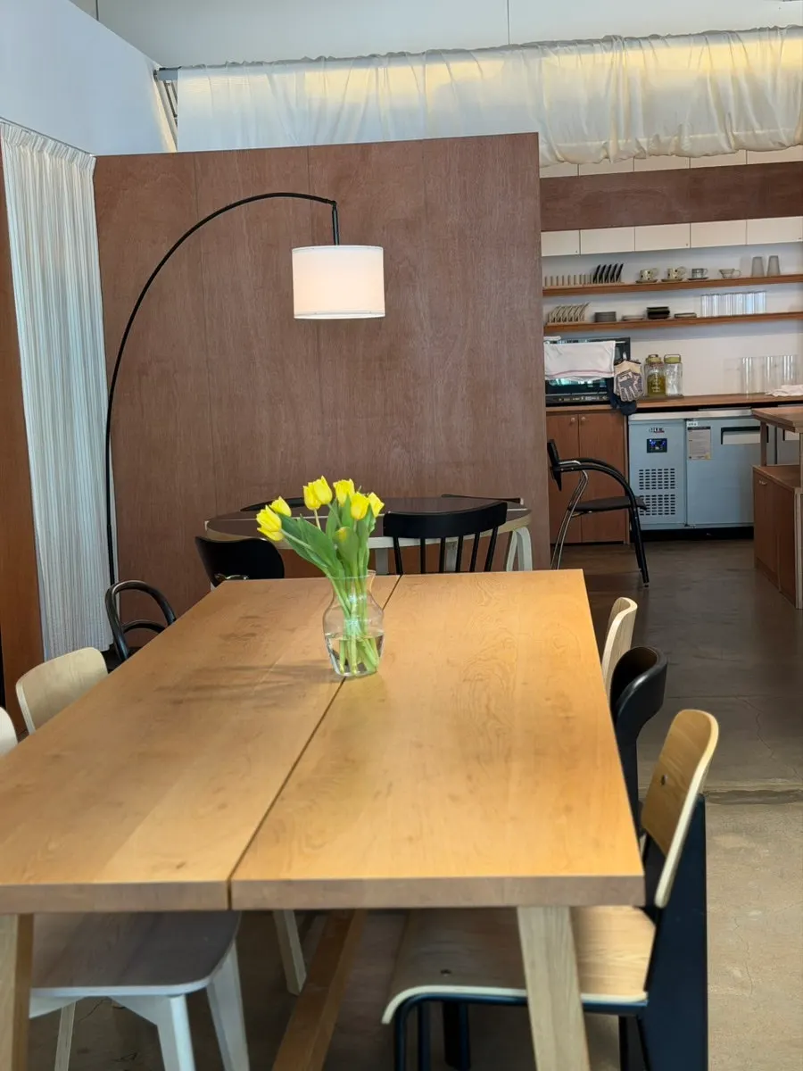 Café space with large windows