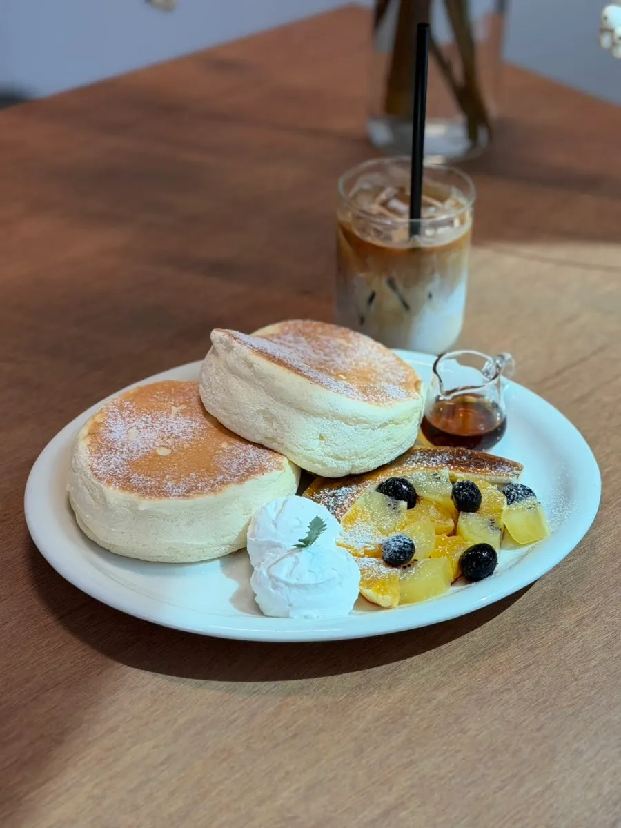 Soufflé pancake cooked to order