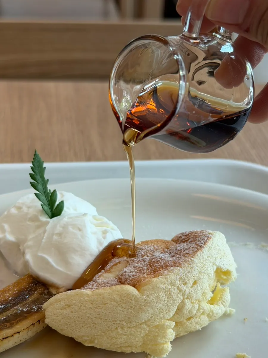 Pancake with maple syrup