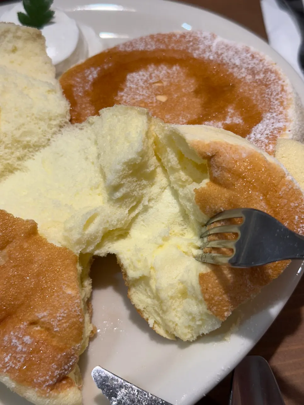 Fruit soufflé with a golden exterior