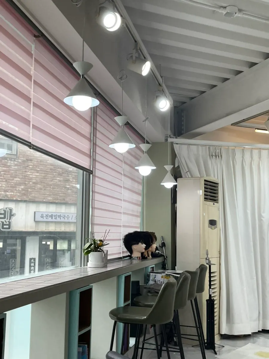 Interior of the salon, which also runs a women's hair menu