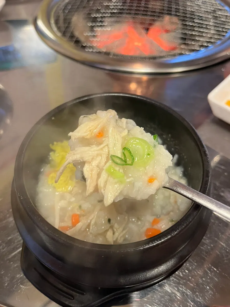 Chicken porridge served as a free side dish