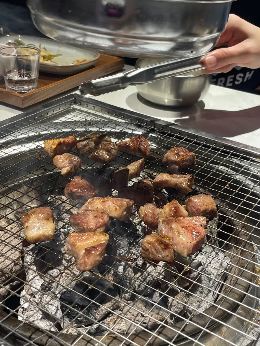 Pork belly with a moist texture