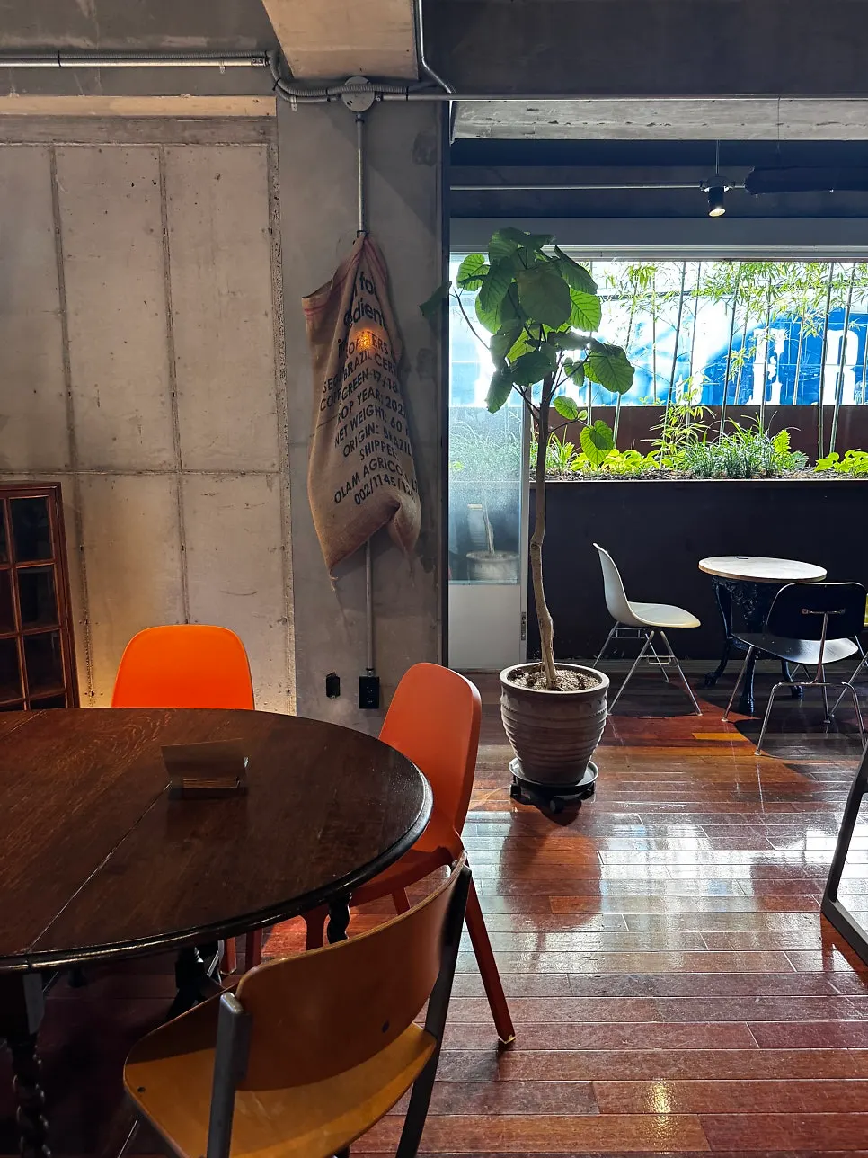First-floor seating by picture windows at Seowon Angil