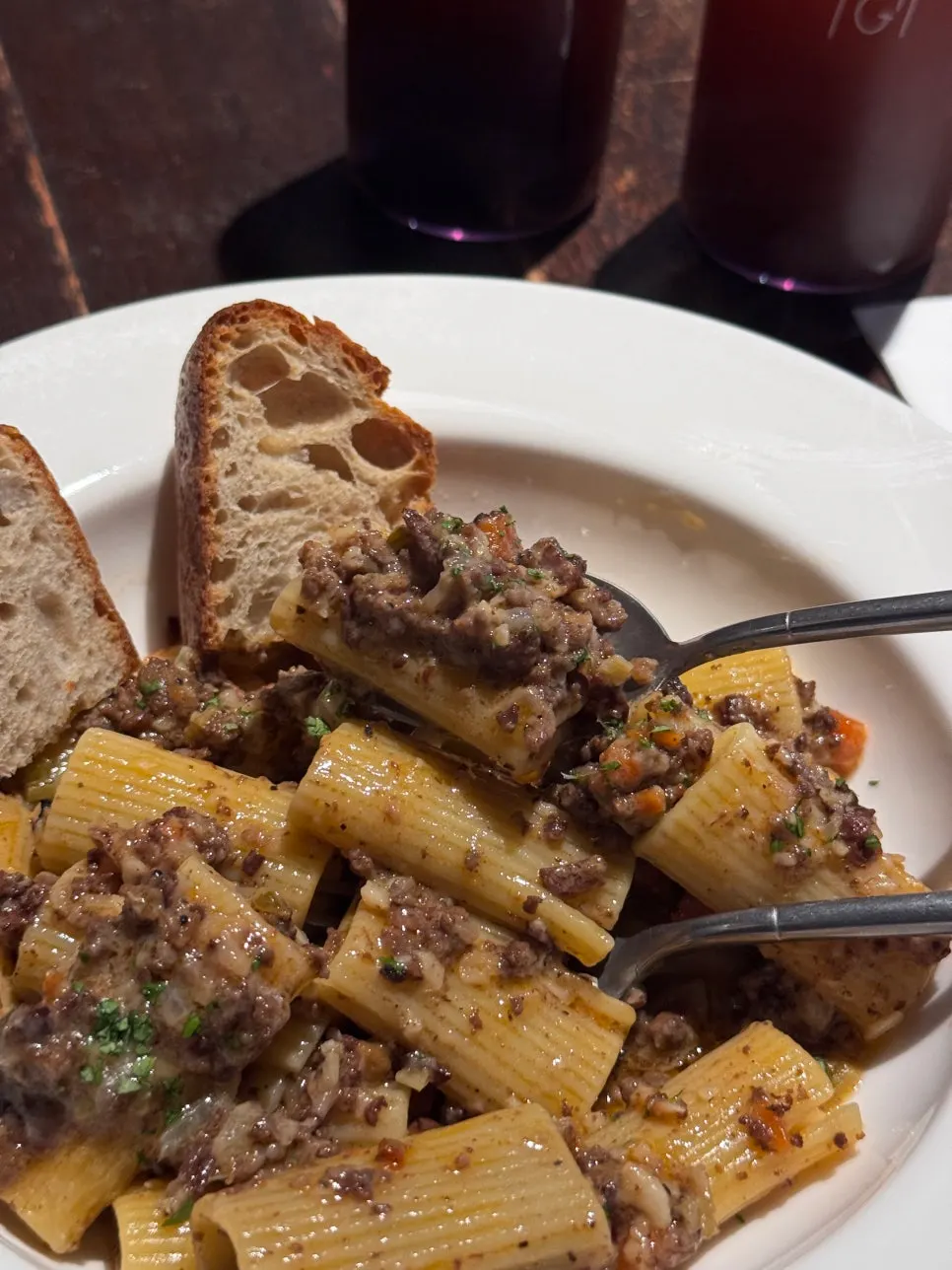 Chewy rigatoni and beef ragù