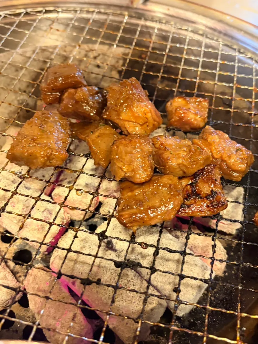 Seasoned skirt meat cooked just right