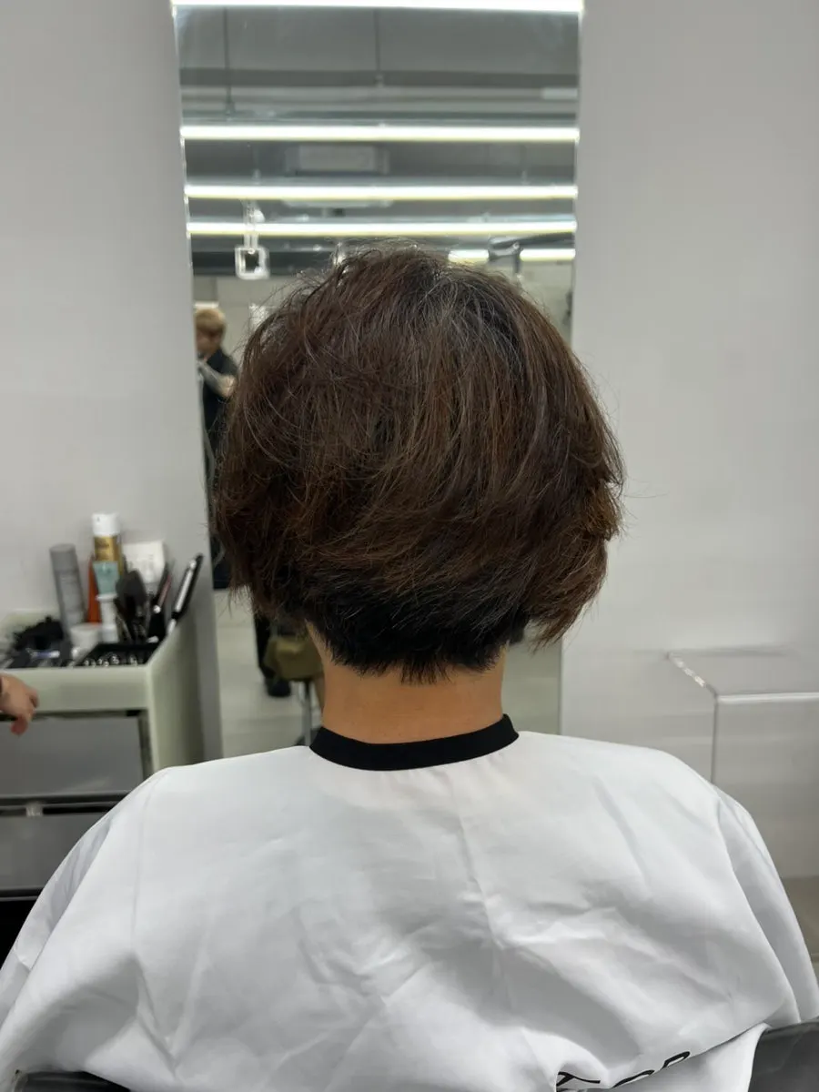 Hair after the final shampoo