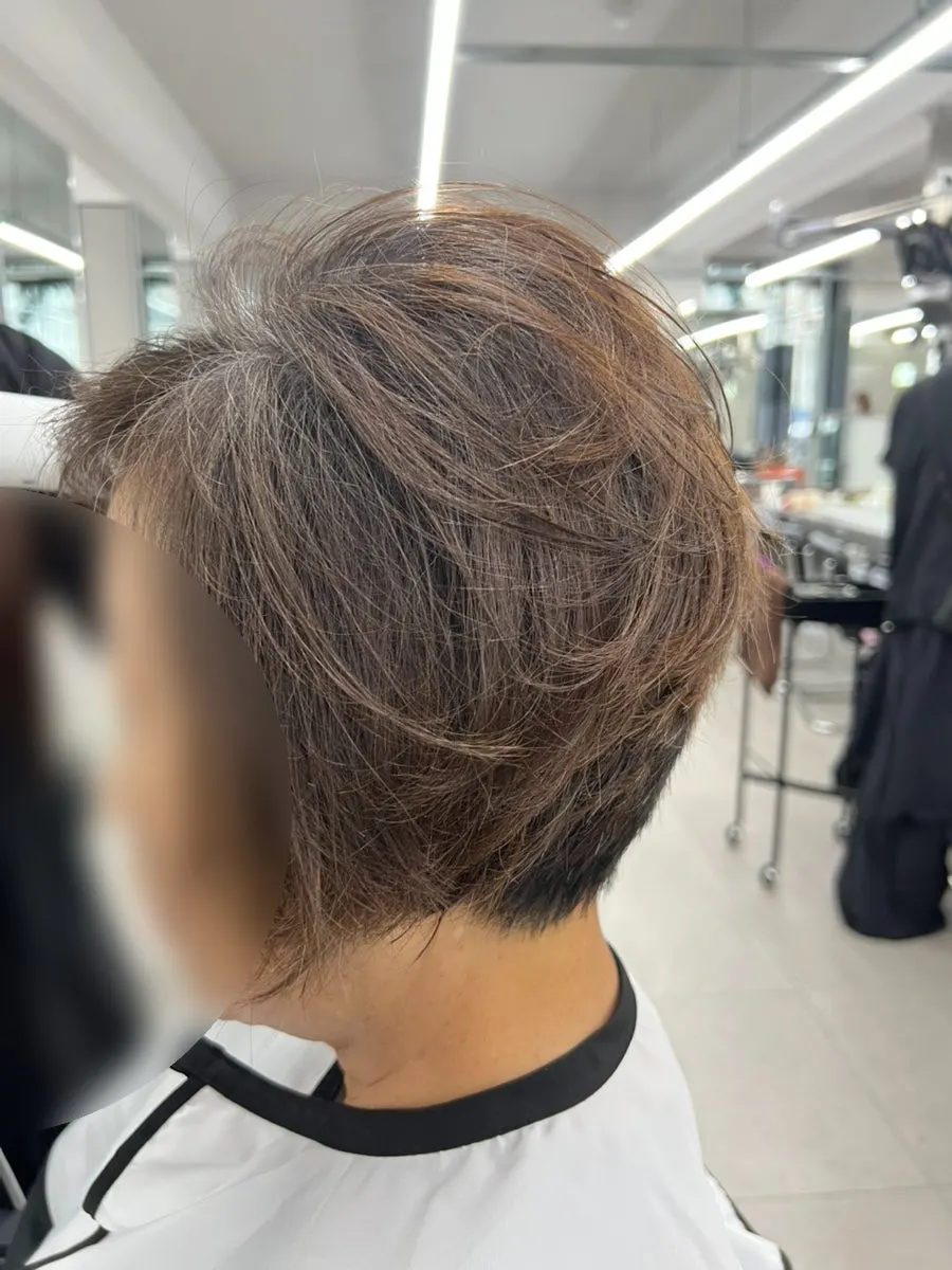Root perm volume achieved with just blow-drying
