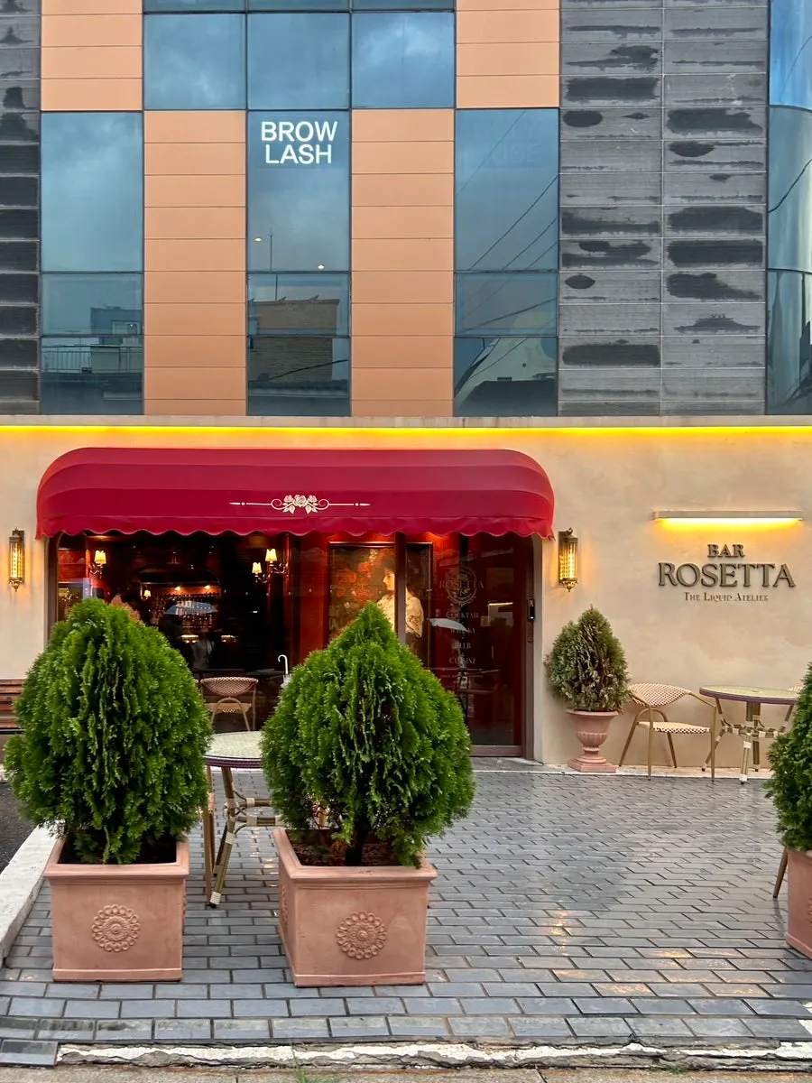 Entrance view of Rosetta cocktail bar near Hapjeong Station
