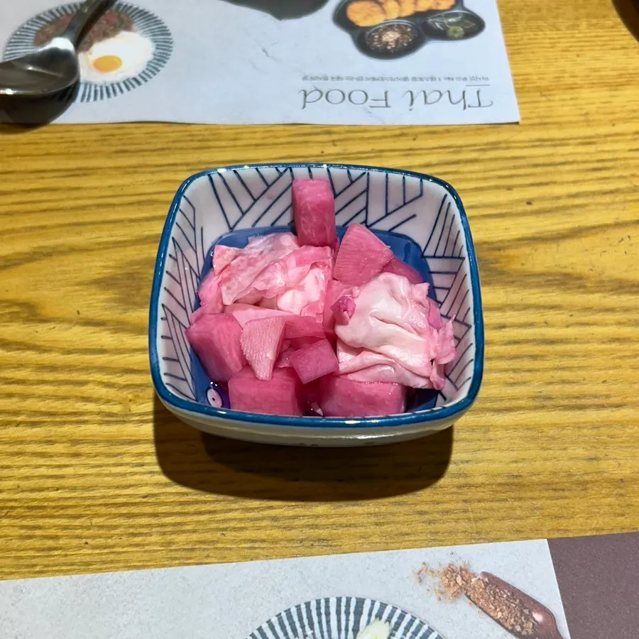 Pickles served as a side dish