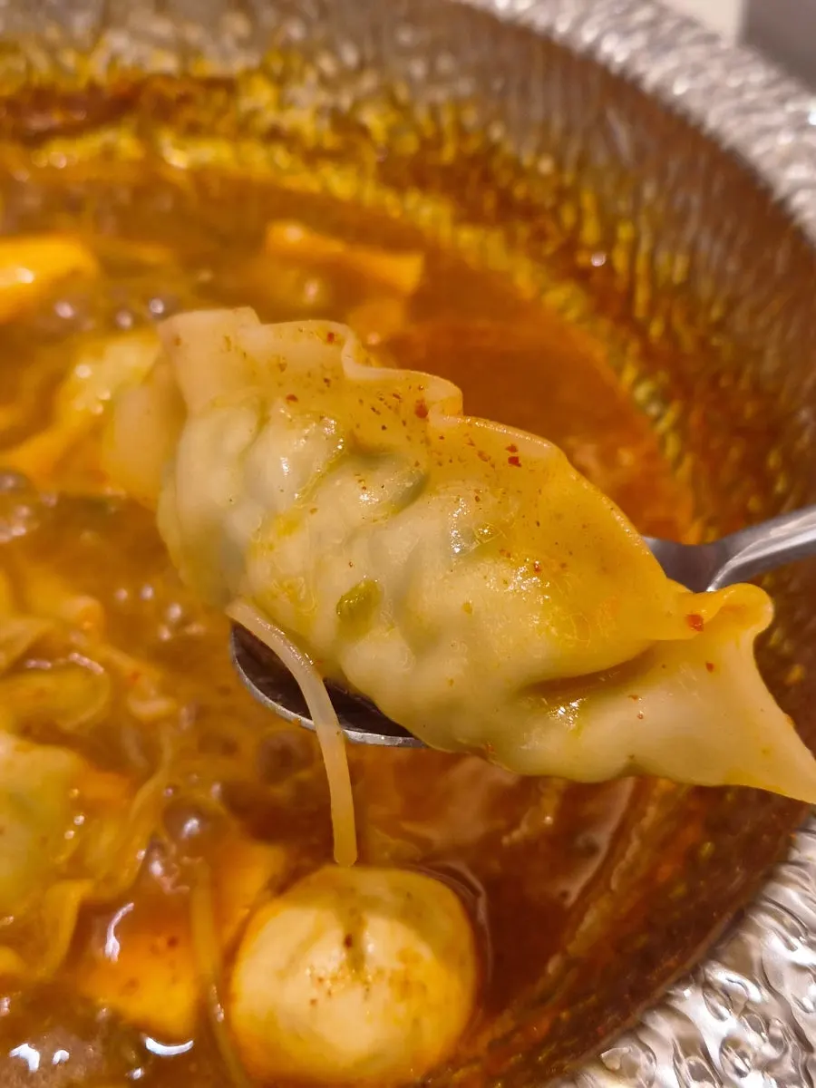 Plate of gyoza received from the review event
