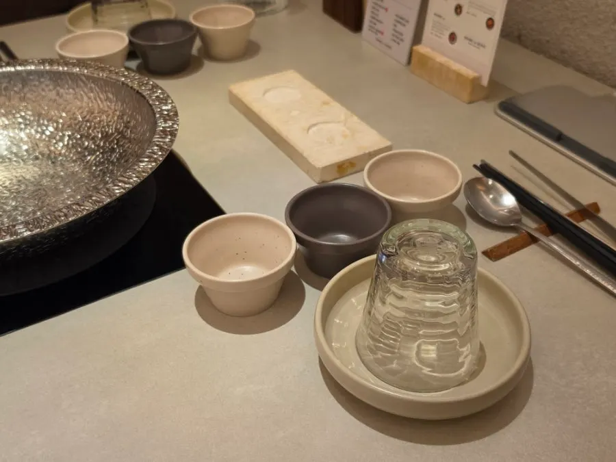 Tableware neatly set on the table