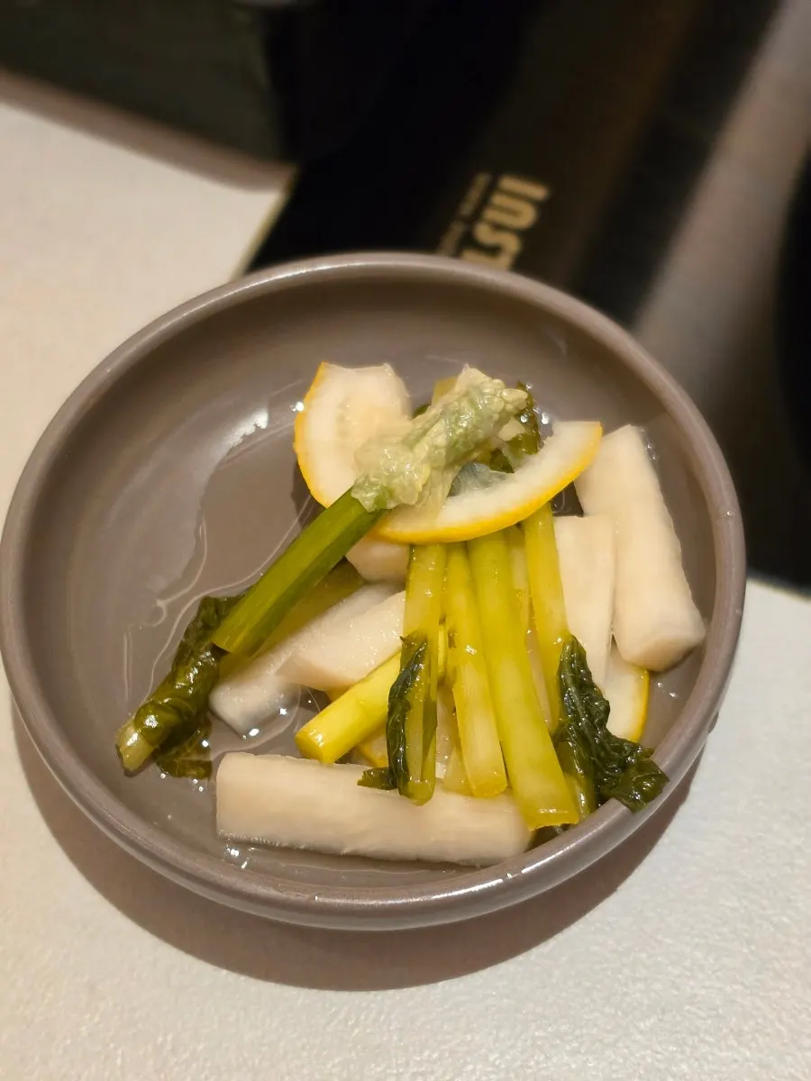 Bowls of minced garlic and chili for the sauces