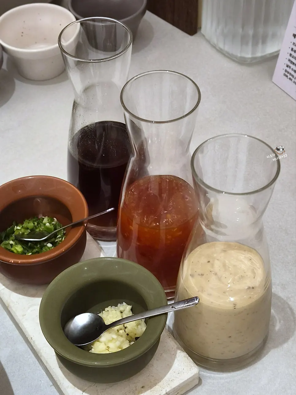 Set table with personal tableware