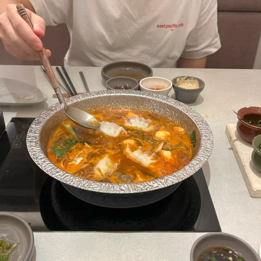 샤브샤브 만두와 감자 당면