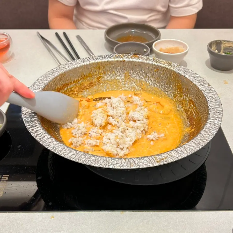 새우 로제리조또 마무리 식사