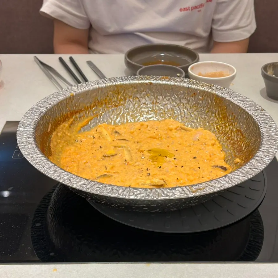 새우 로제리조또 마무리 식사