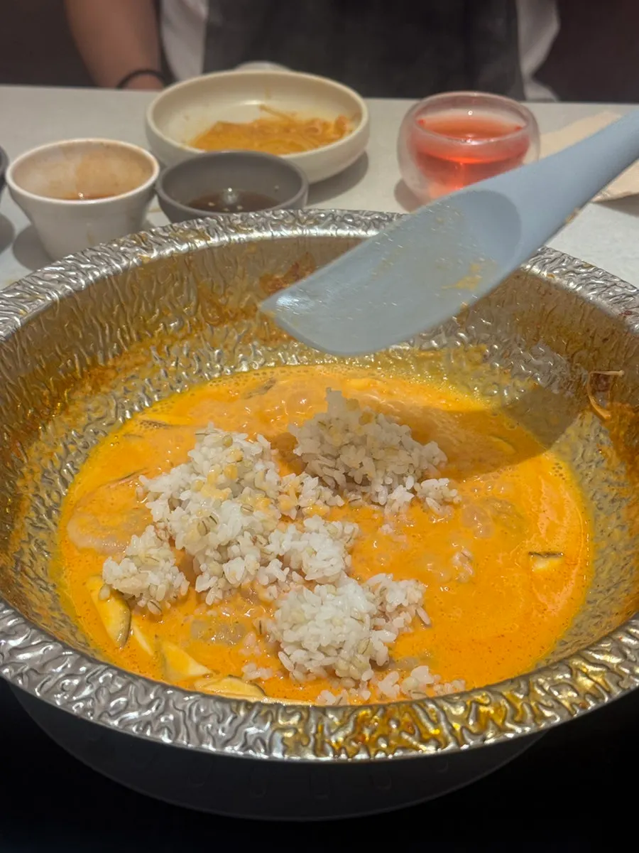 A spoonful of rose risotto
