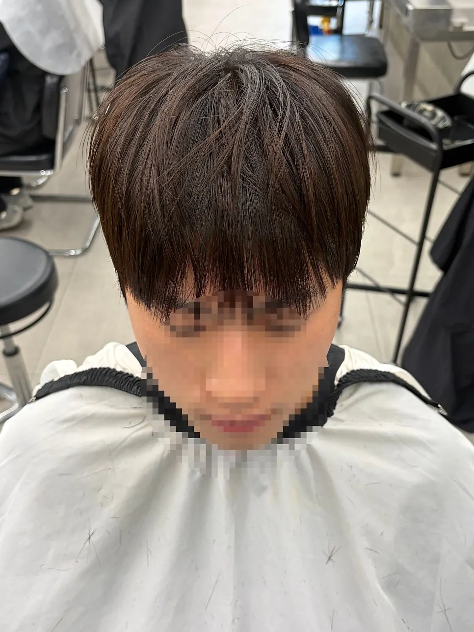 마무리 단계의 헤어 시술