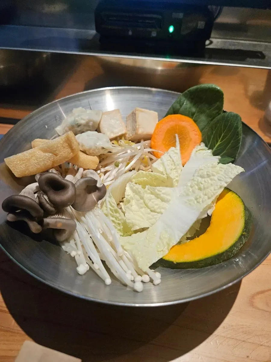 Clear broth coming to a boil