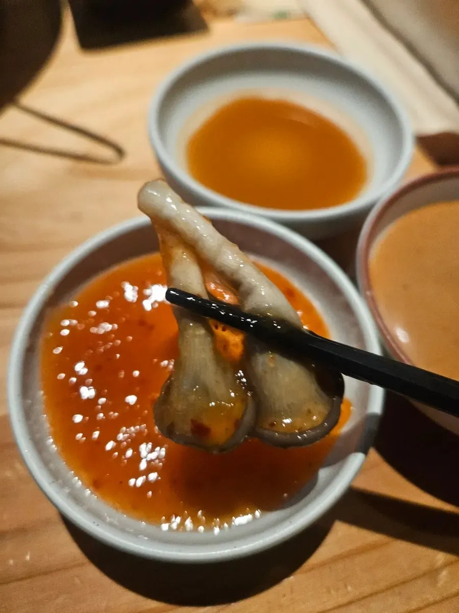 Shabu-shabu vegetables in clear broth