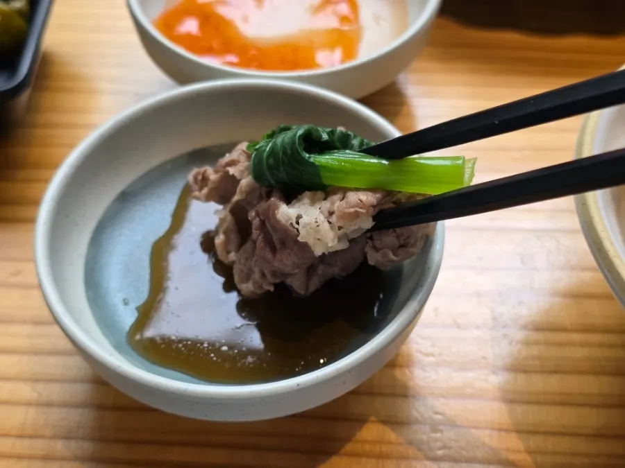 맑은탕 육수의 1인 샤브샤브 냄비