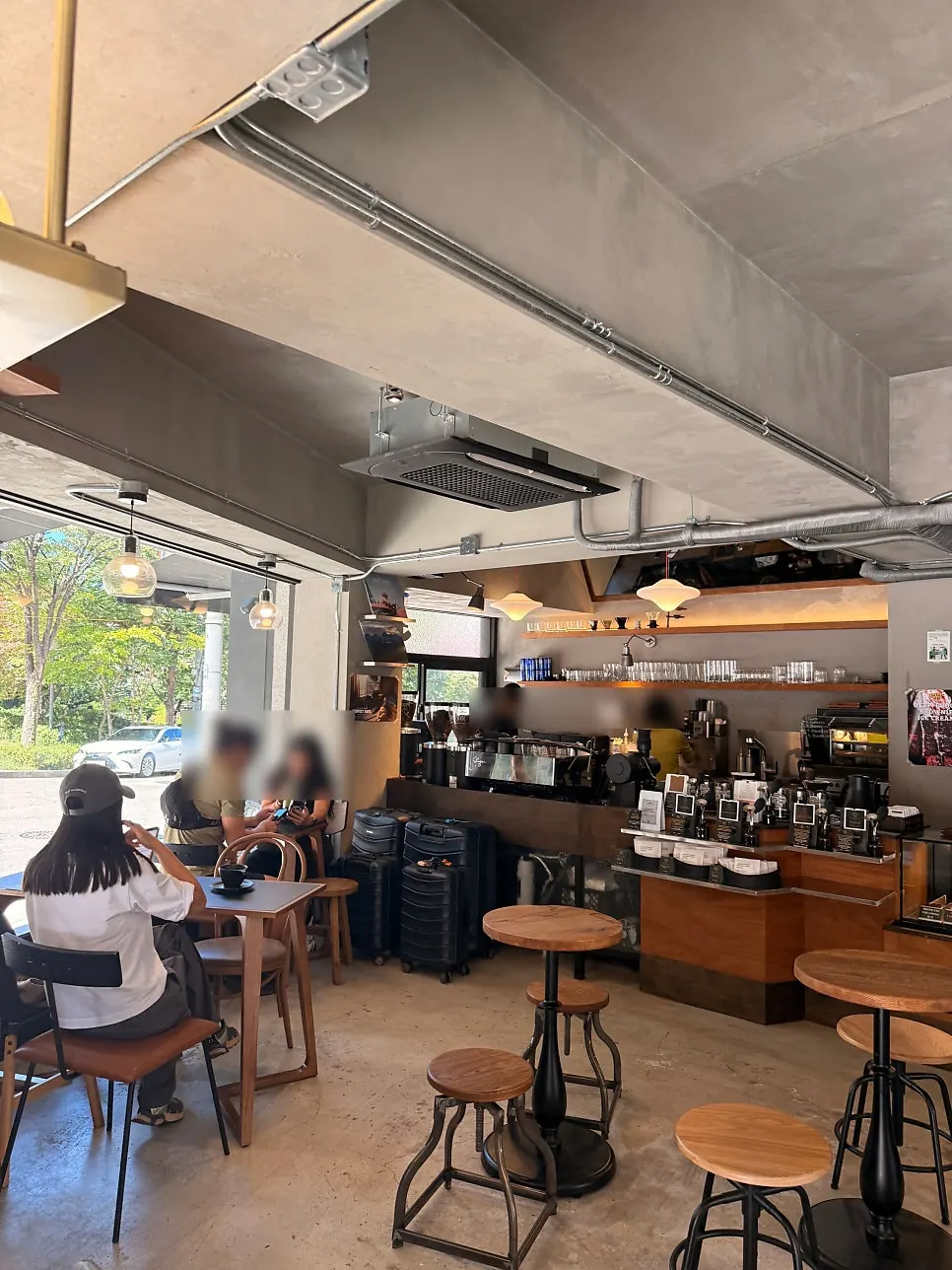 Bright interior of the café