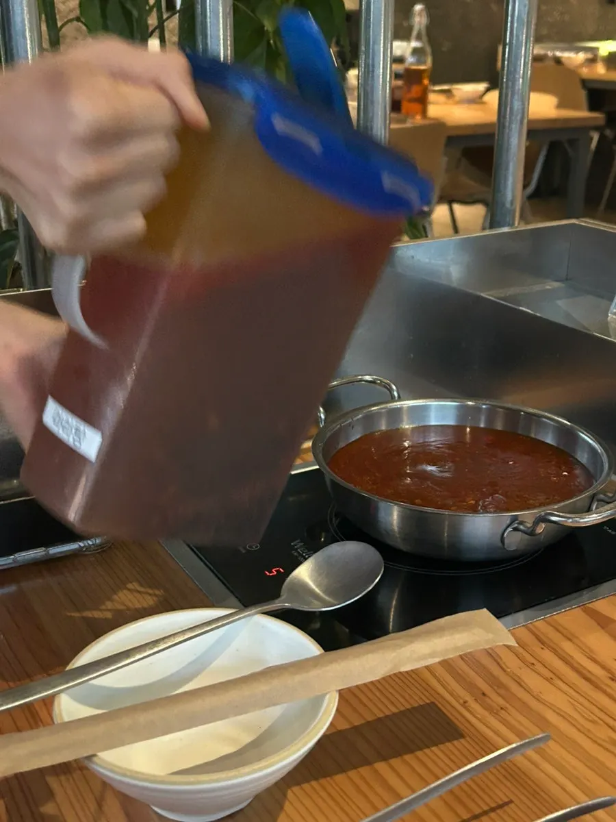 Mala soup shabu-shabu ordered by a friend