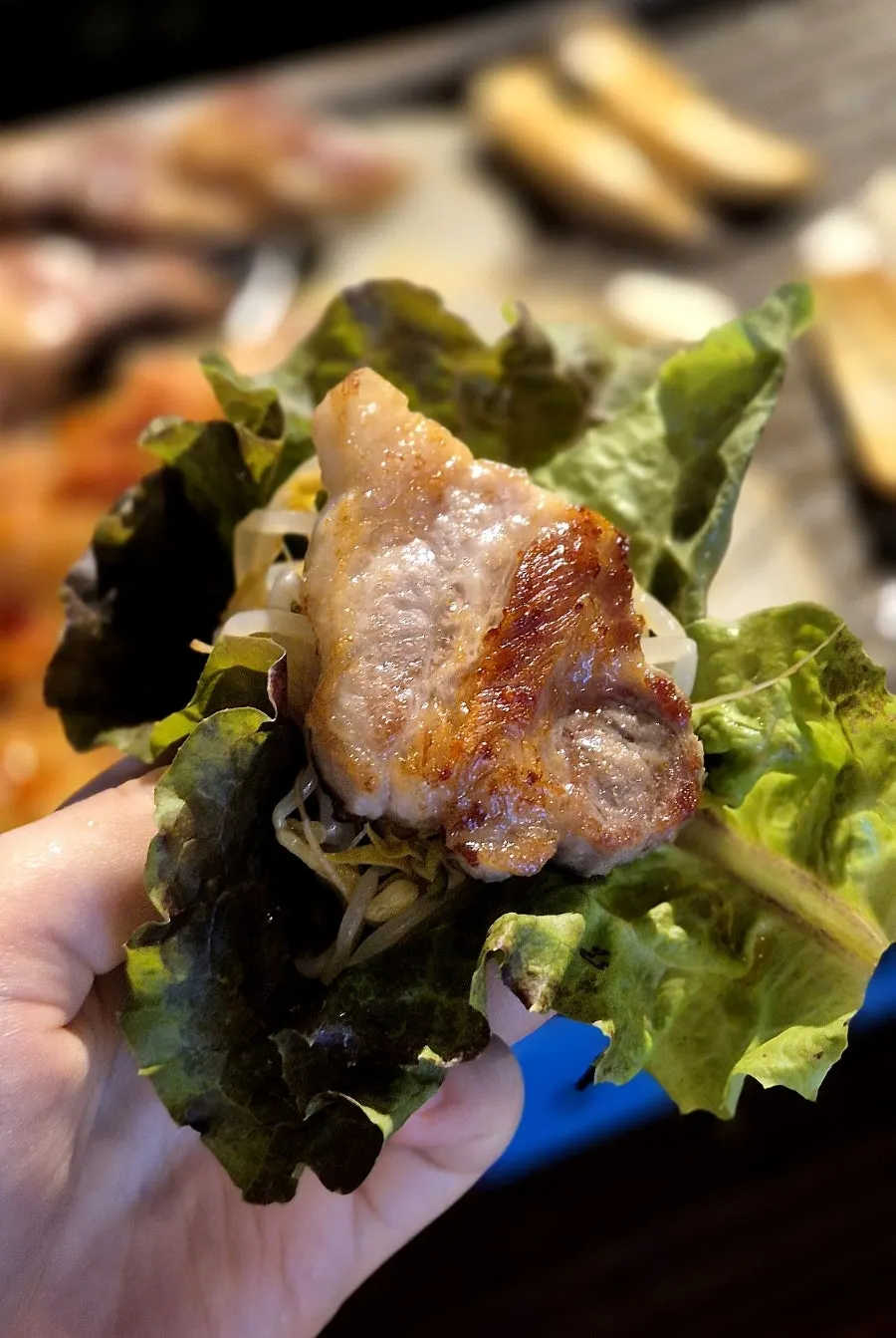 삼겹살과 함께 나온 된장찌개