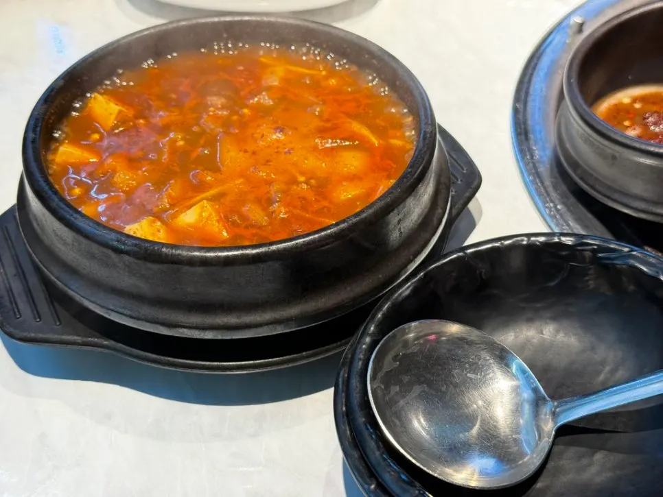 Soft, fluffy steamed egg typical of BBQ restaurants