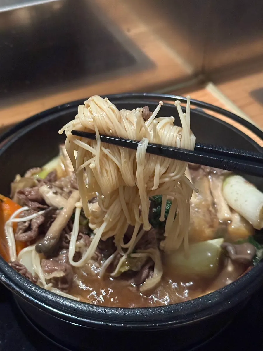 Plump, well-cooked extra mushrooms