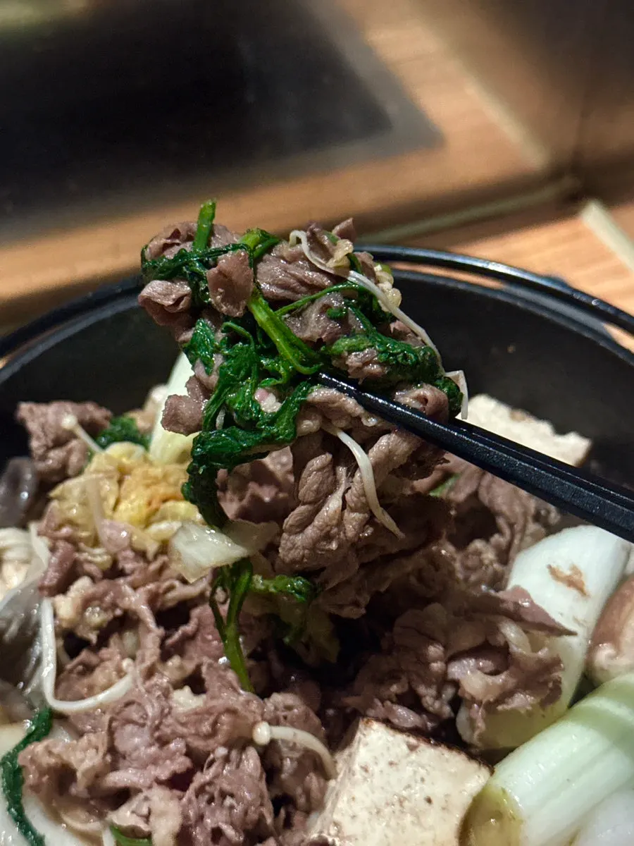 A plate combining mushrooms and meat