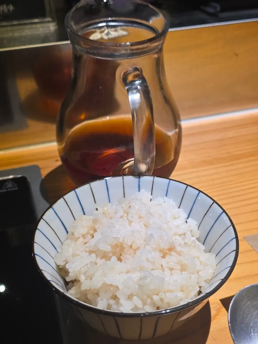 Sukiyaki boiling on a personal induction burner