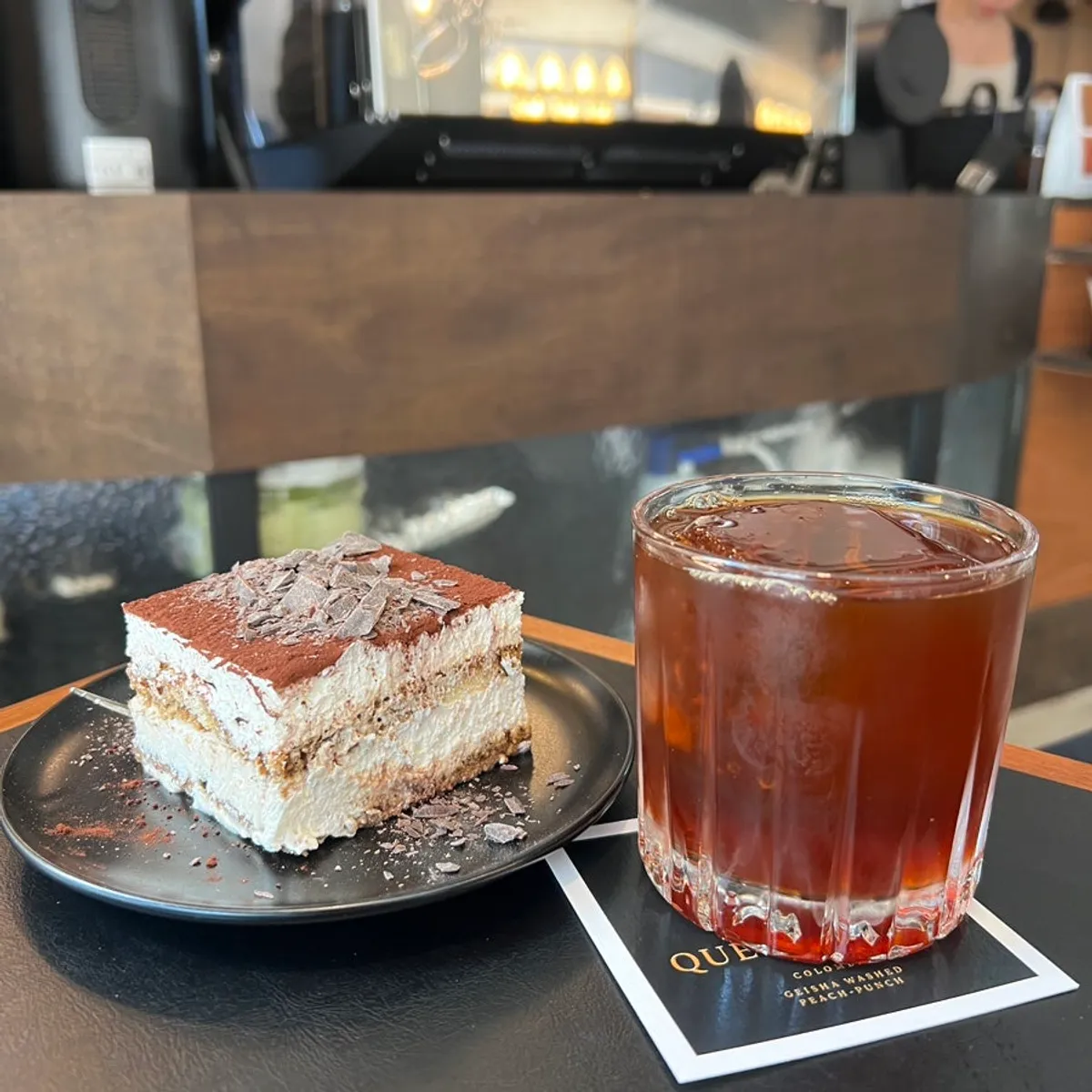 A slice of classic tiramisu at Central Site Hapjeong