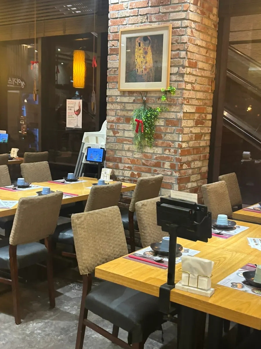 Seating area at Saeng Augustine Hapjeong Branch with an exotic atmosphere