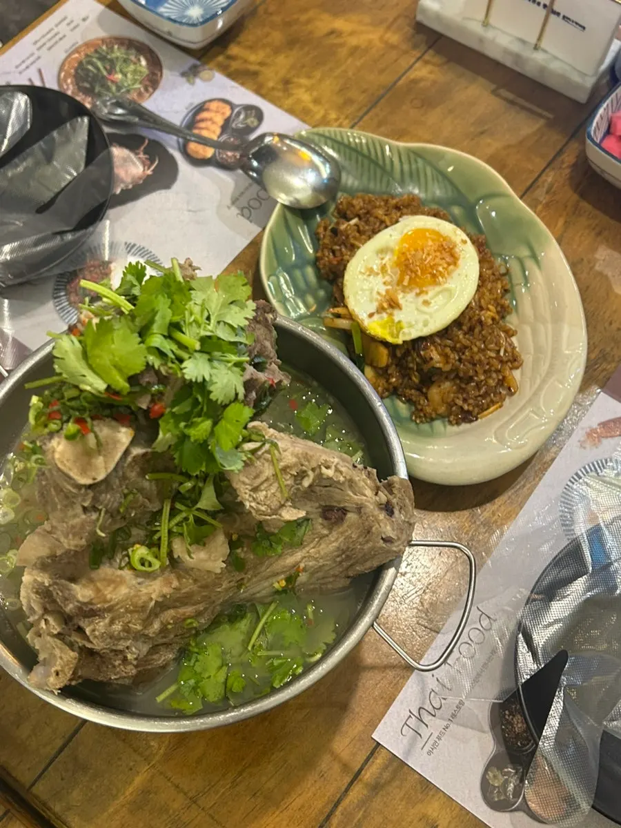 A large chunk of pork bone from the leng saap