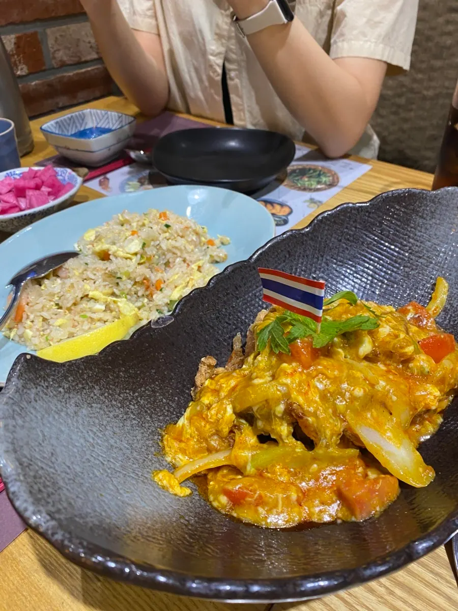 Thai and Asian food and alcohol menu