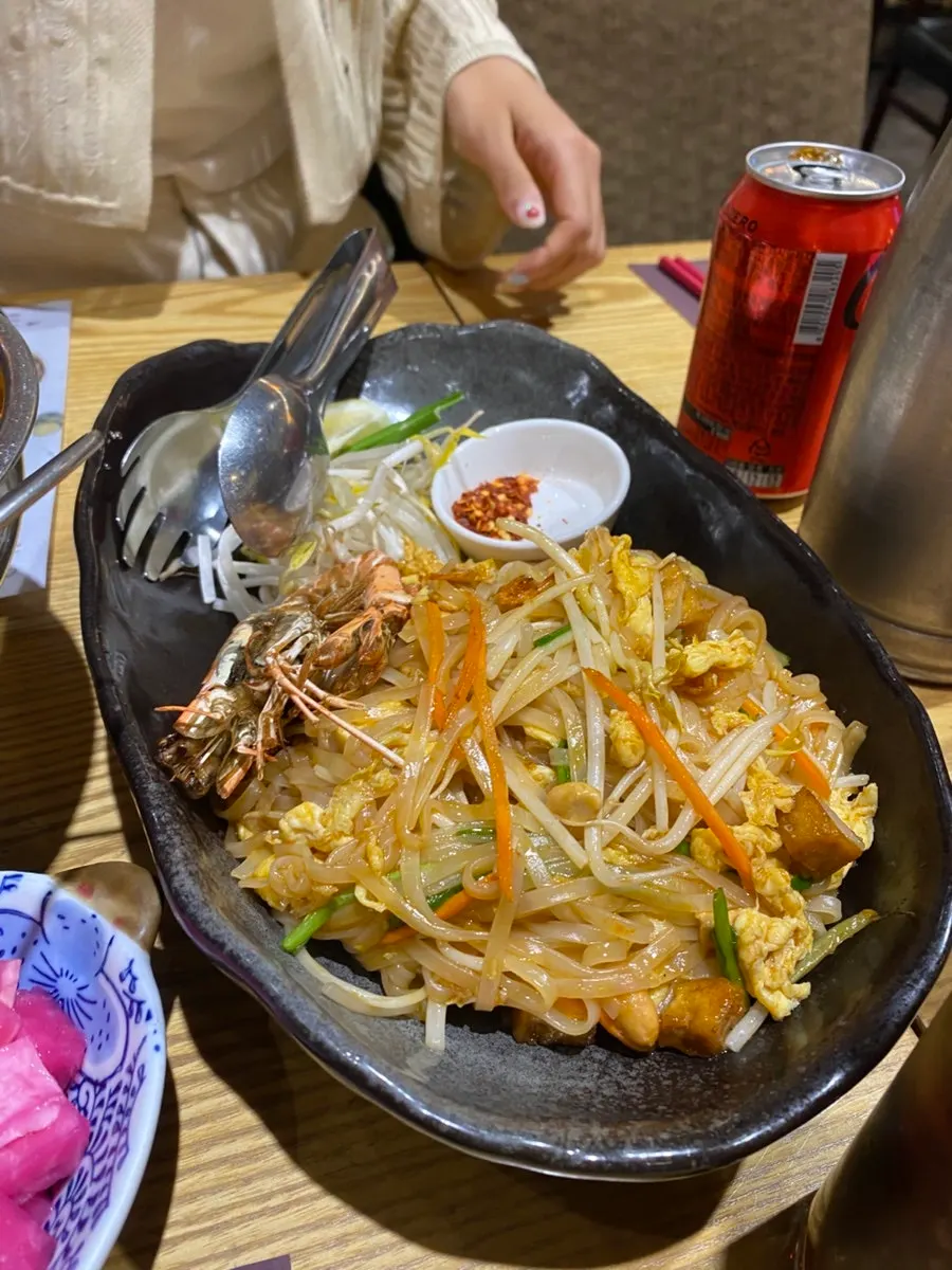 Varied Thai and Asian food menu