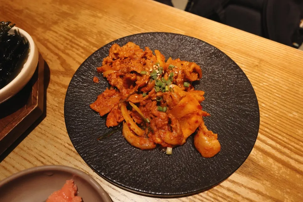 Mild side dish spread served with the set meal