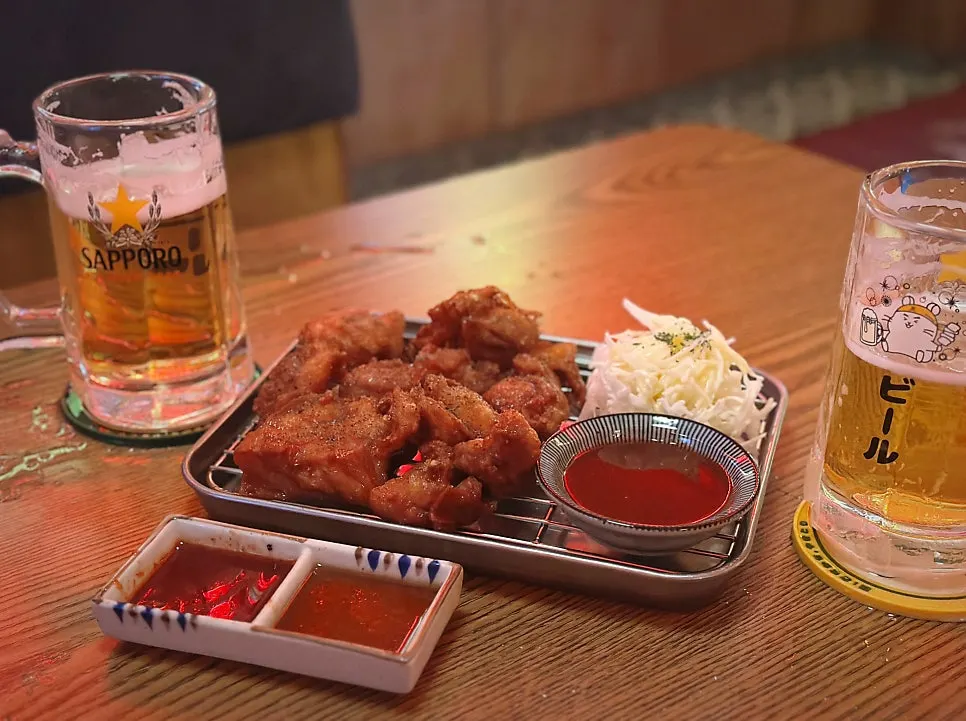 Black pepper chicken-thigh karaage